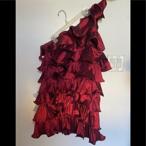 Red cocktail dress